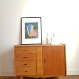 Vintage Scandinavian wooden row