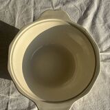 Antique Sarreguemines soup tureen with lid, rose pattern, D33 H28.