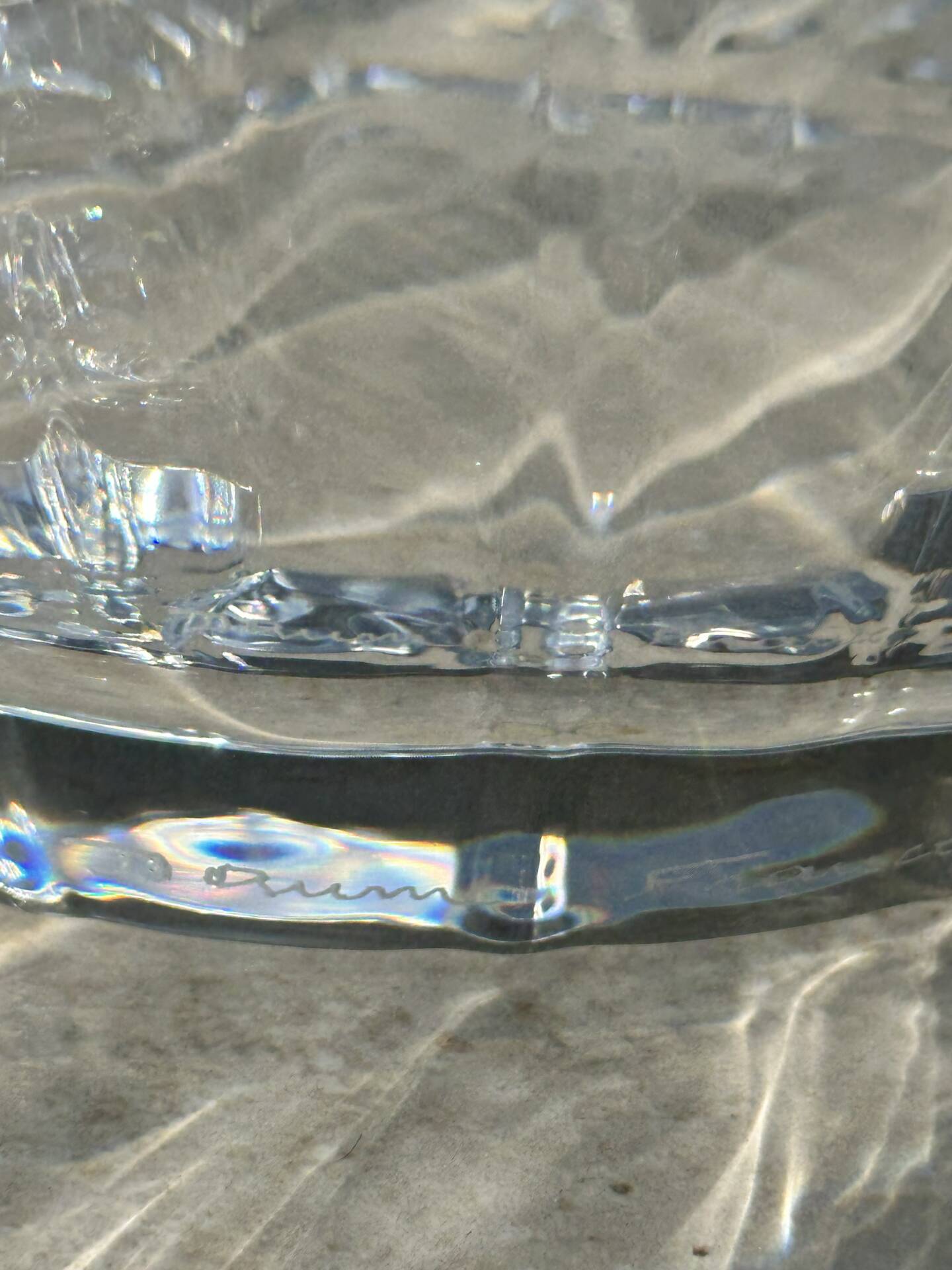 Large baluster vase in fluted crystal from the Daume house, France.