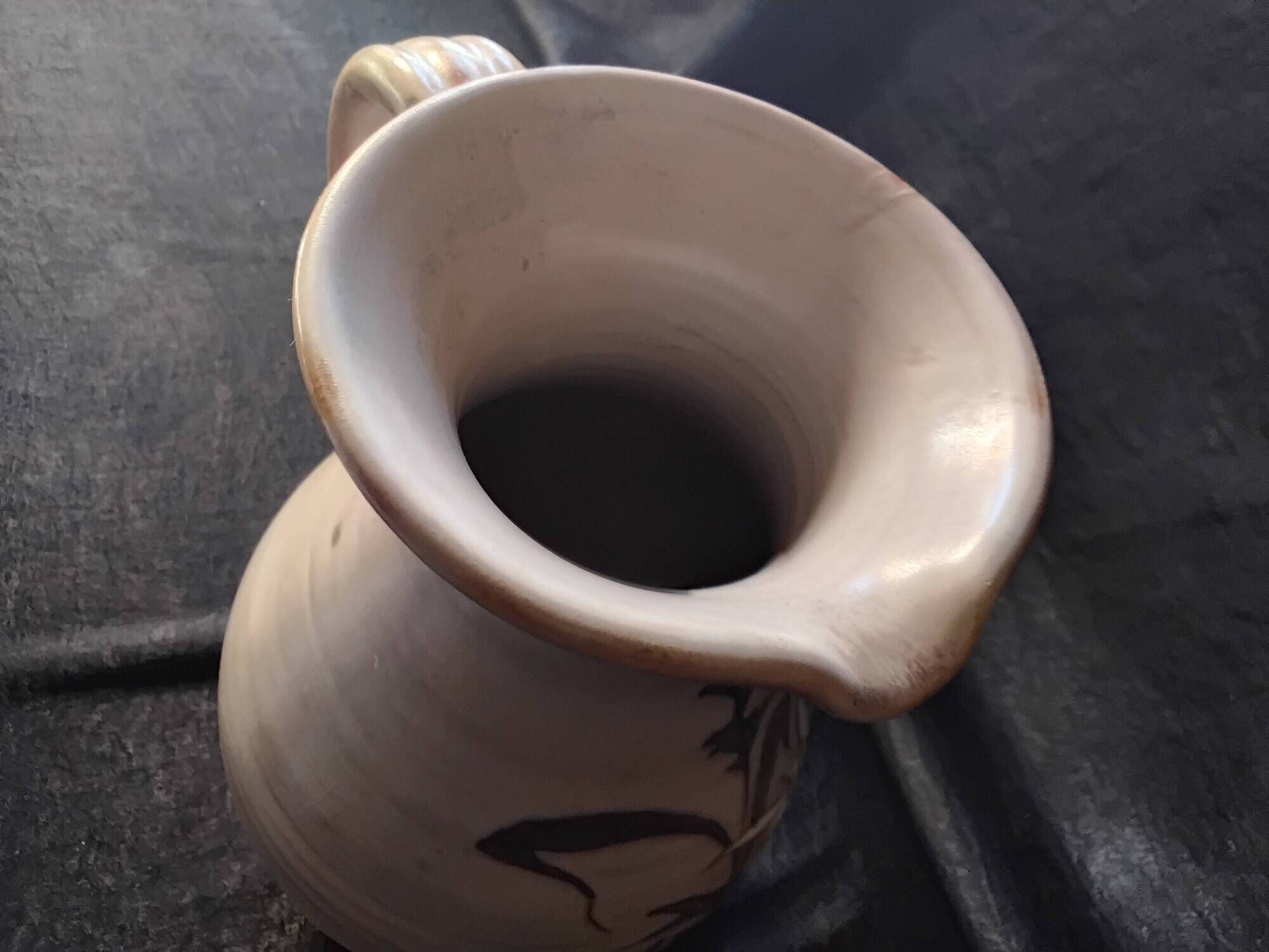 Jug signed in ceramic by Fonck and Matéo made in Valauris.