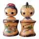 Two Kokeshi dolls