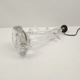 Pied de lampe en verre épais transparent 39 cm
