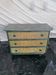 Maugrion chest of drawers in green and blue rattan