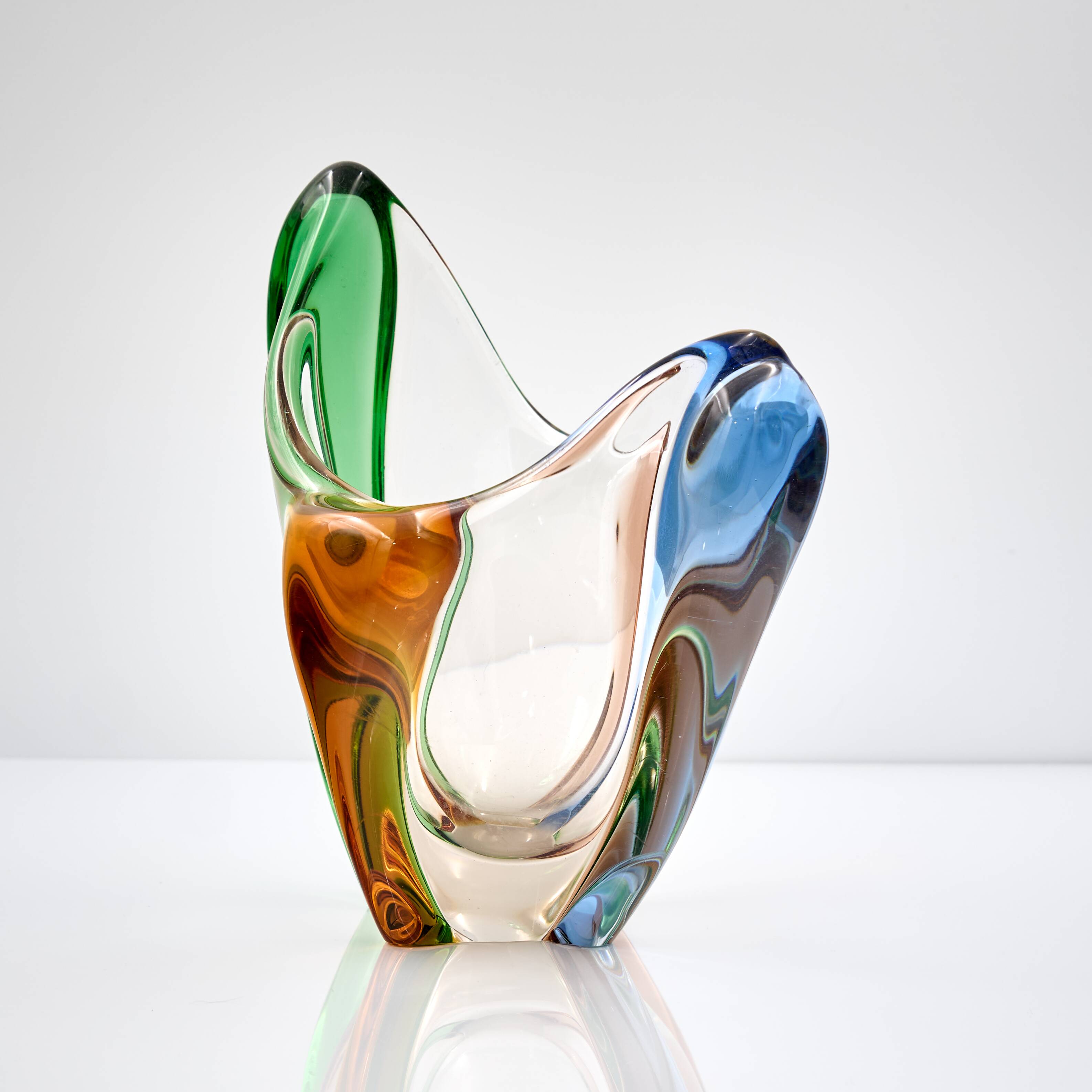 Vintage Multicolor Glass Vase by František Zemek from Rhapsody Collection