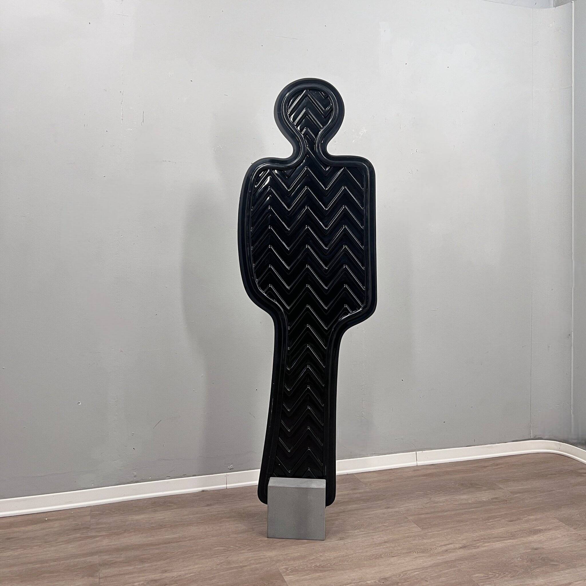 Acerbis "Narciso" postmodern silhouette standing floor mirror 1980s
