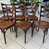Suite 6 chaises de Bistrot vintage années 1960