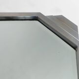 French Art Deco geometric octagonal Chrome and Mirrored Plateau, circa 1930