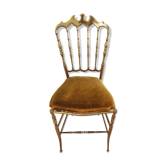Chaise Chiavari vintage laiton massif années 50