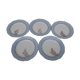 5 dessert plates in permacal model Floralies diam 18.5 cm
