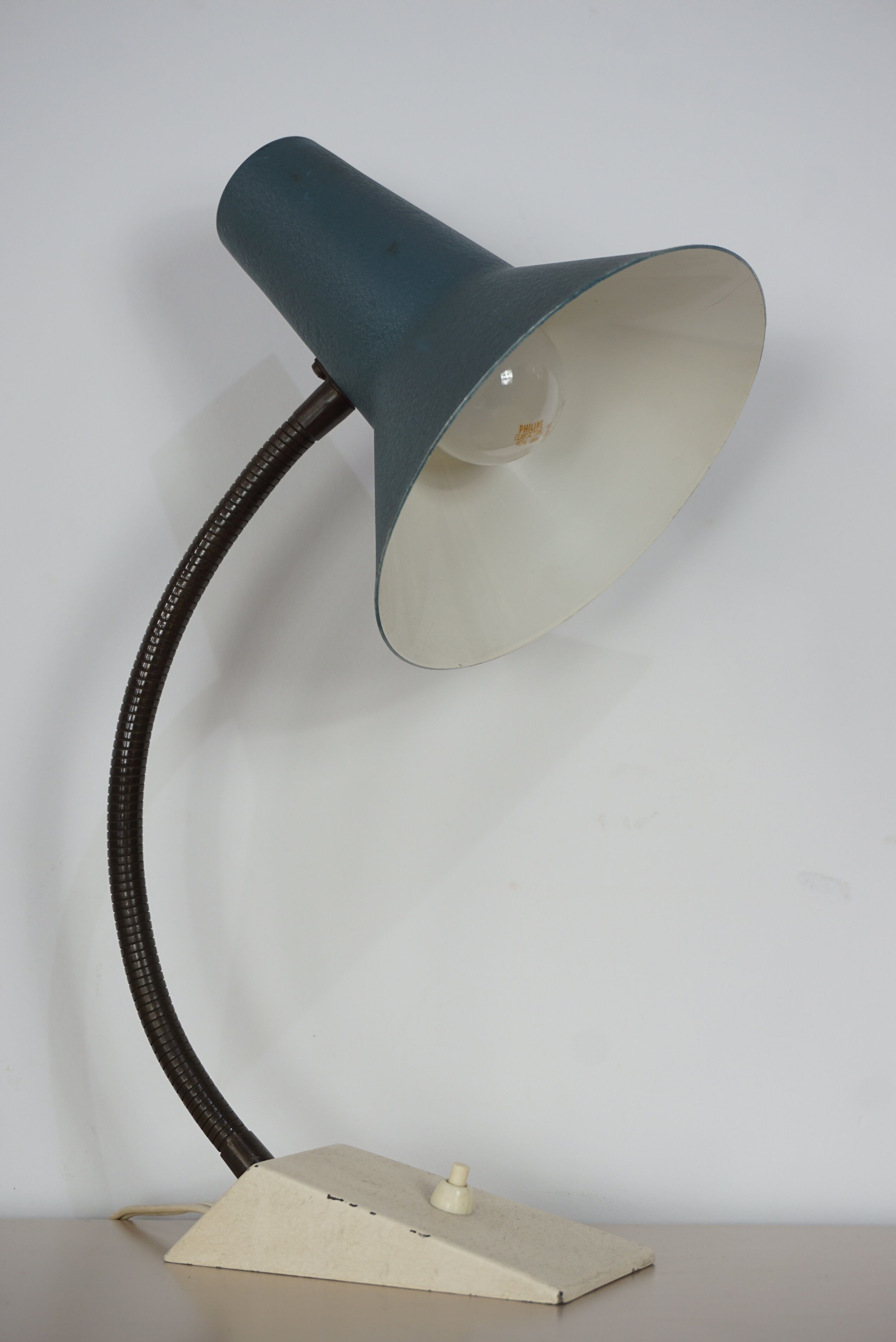 50s articulated lamp in metal
