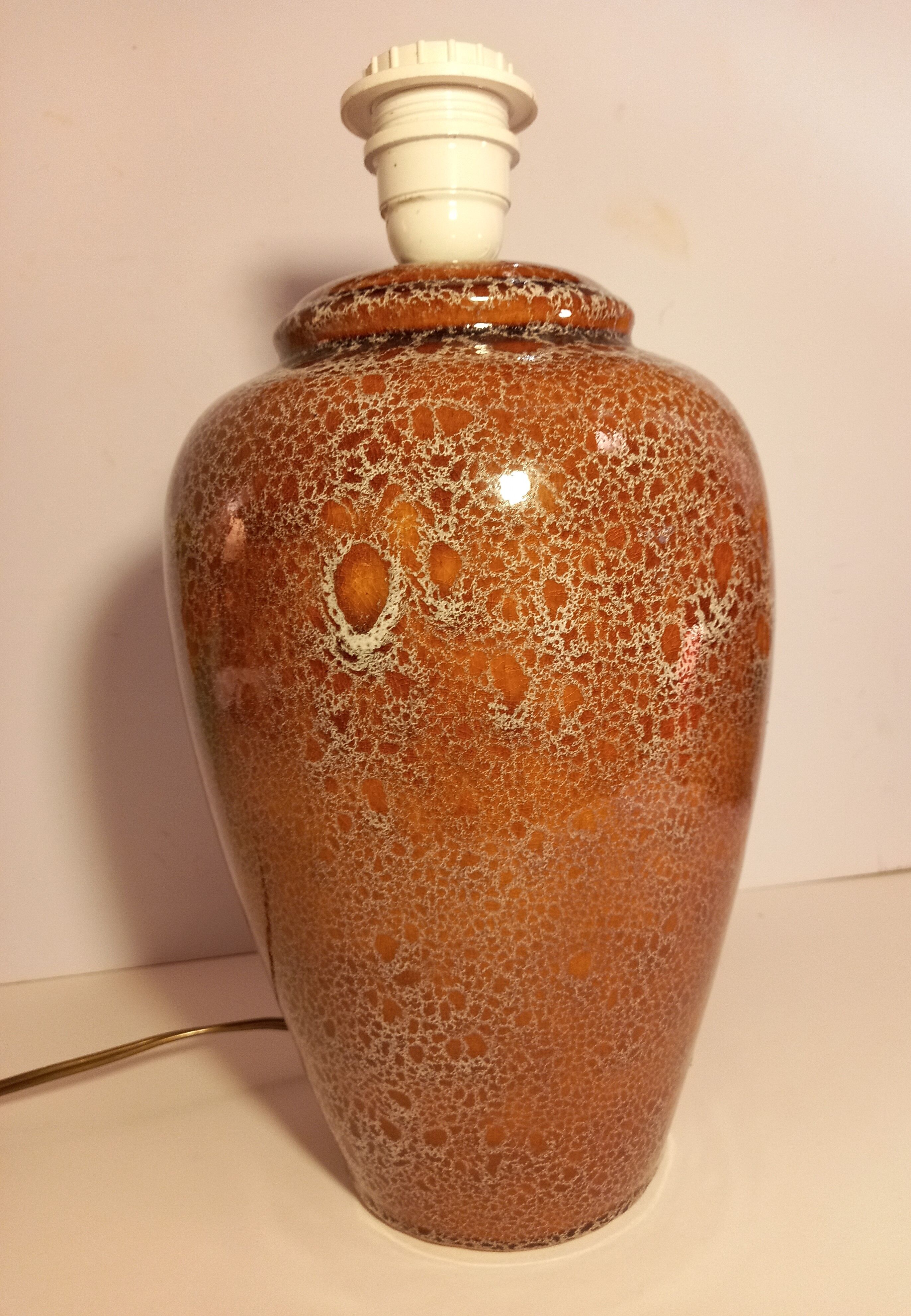 Enamelled sandstone lamp foot 70/80