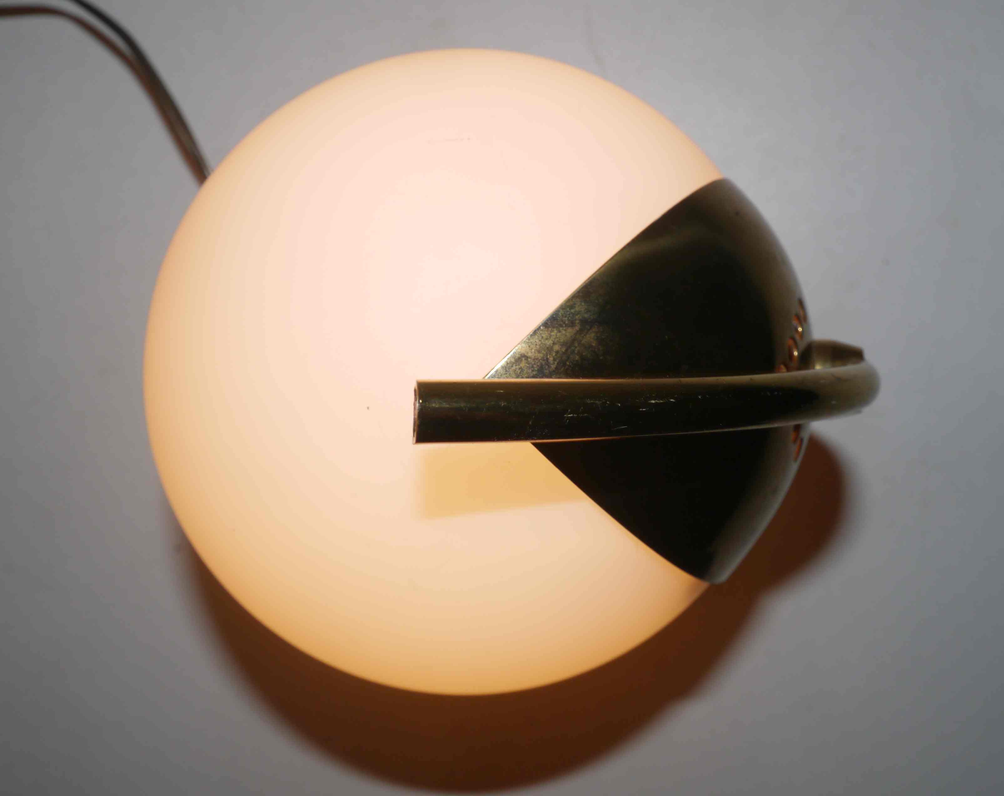 Lamp or wall lamp metal and opaline design 50's years