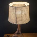 Brutalist olive lamp
