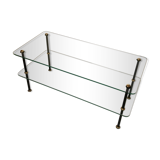 60s glass coffee table