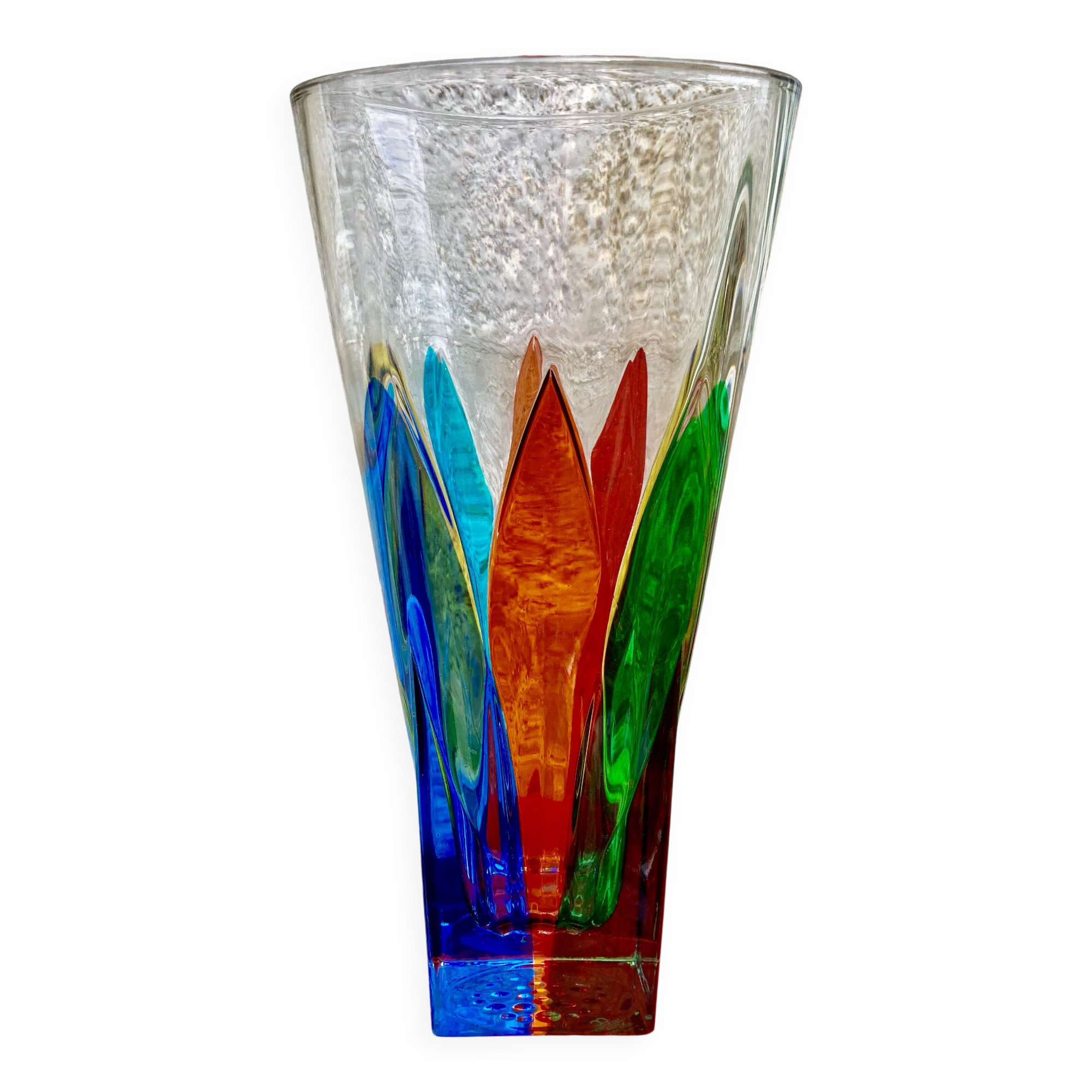 Multicolor vase signed cc zecchin - size xxl