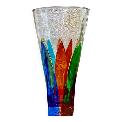 Vase multicolore signé cc zecchin - taille xxl