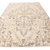 7x10 Turkish Oriental Pattern Light Yellow & Brown Vintage Rug, 215x320Cm