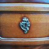 Louis XV style crossbow chest of drawers in cherry wood