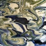 Terracotta bowl with a marbled effect