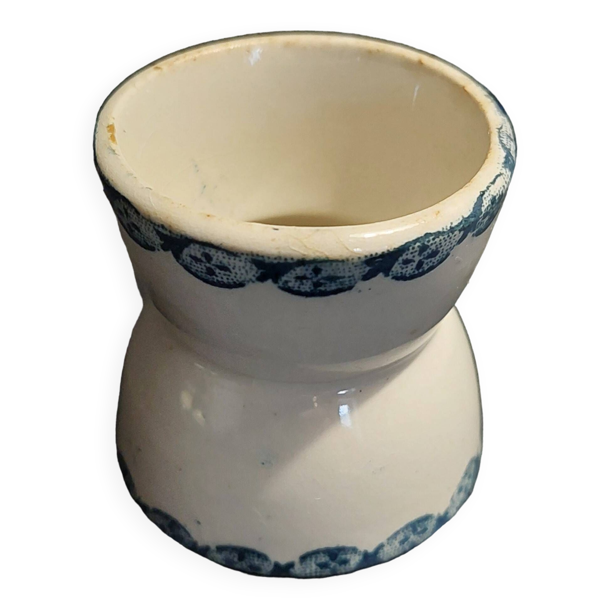 Earthenware diabolo egg cup early 20th century