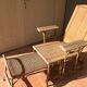 Chaise longue rotin avec repose pied coulissant accotoirs amovibles