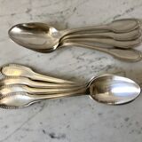Set of 8 large silver spoons 30s