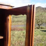 Glass library with rosewood marquetry in the Louis XV style.