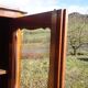 Glass library with rosewood marquetry in the Louis XV style.