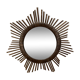Vintage sun mirror in woven rattan diameter 45 cm retro decoration