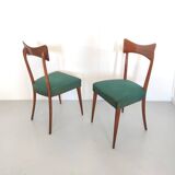 Pair of Green Side Chairs attributed to Ico Parisi for Ariberto Colombo