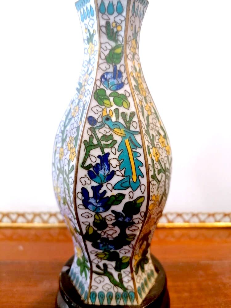 Soliflore vase in partitioned bronze China