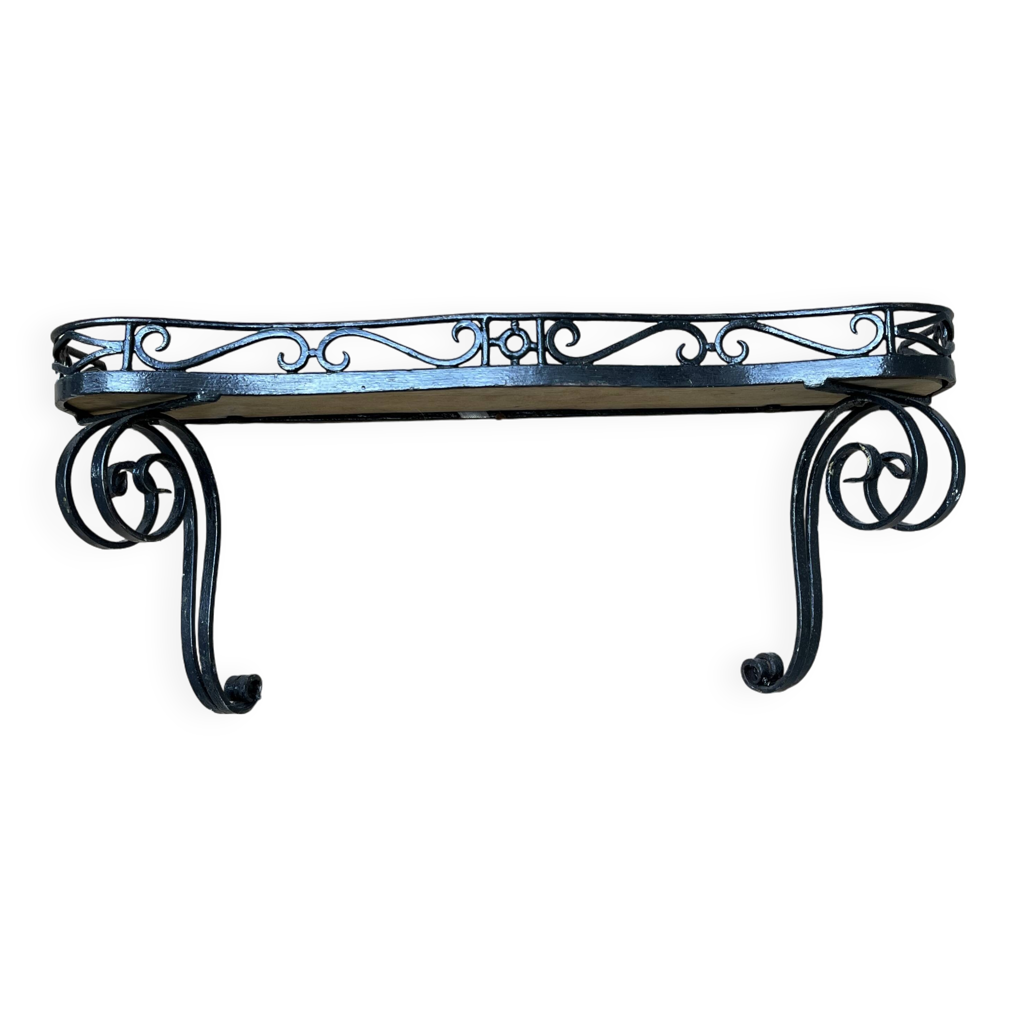 Wrought iron shelf