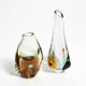 Deux vases en cristal des années 1960 par Miroslav Klinger pour Bohemia Glass.