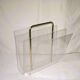 1970s plexiglass magazine rack