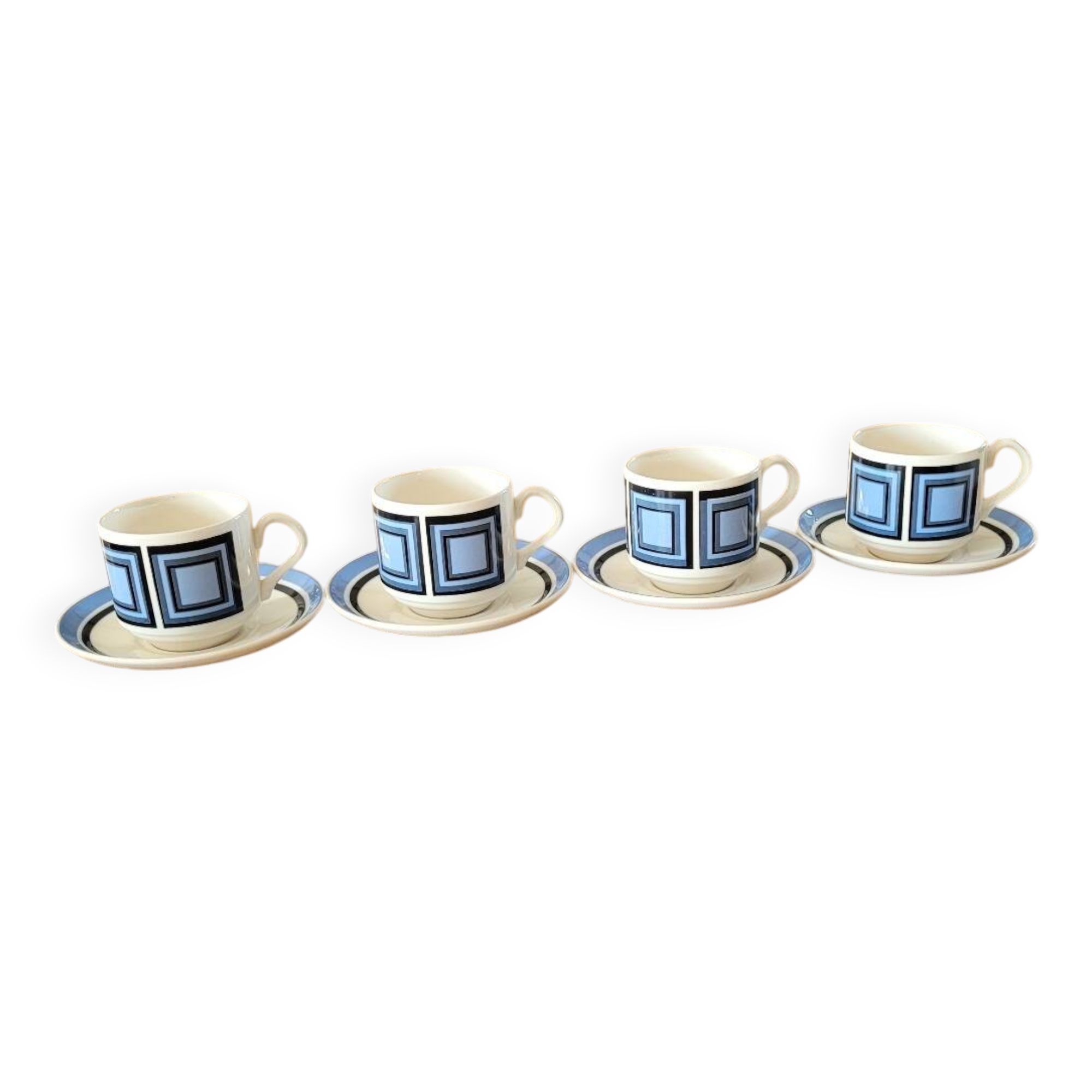 4 vintage cups and saucers