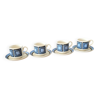 4 vintage cups and saucers