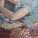 Fille allongée, peinture à l'huile sur panneau signée A Villa, Italie fin du 19ème siècle