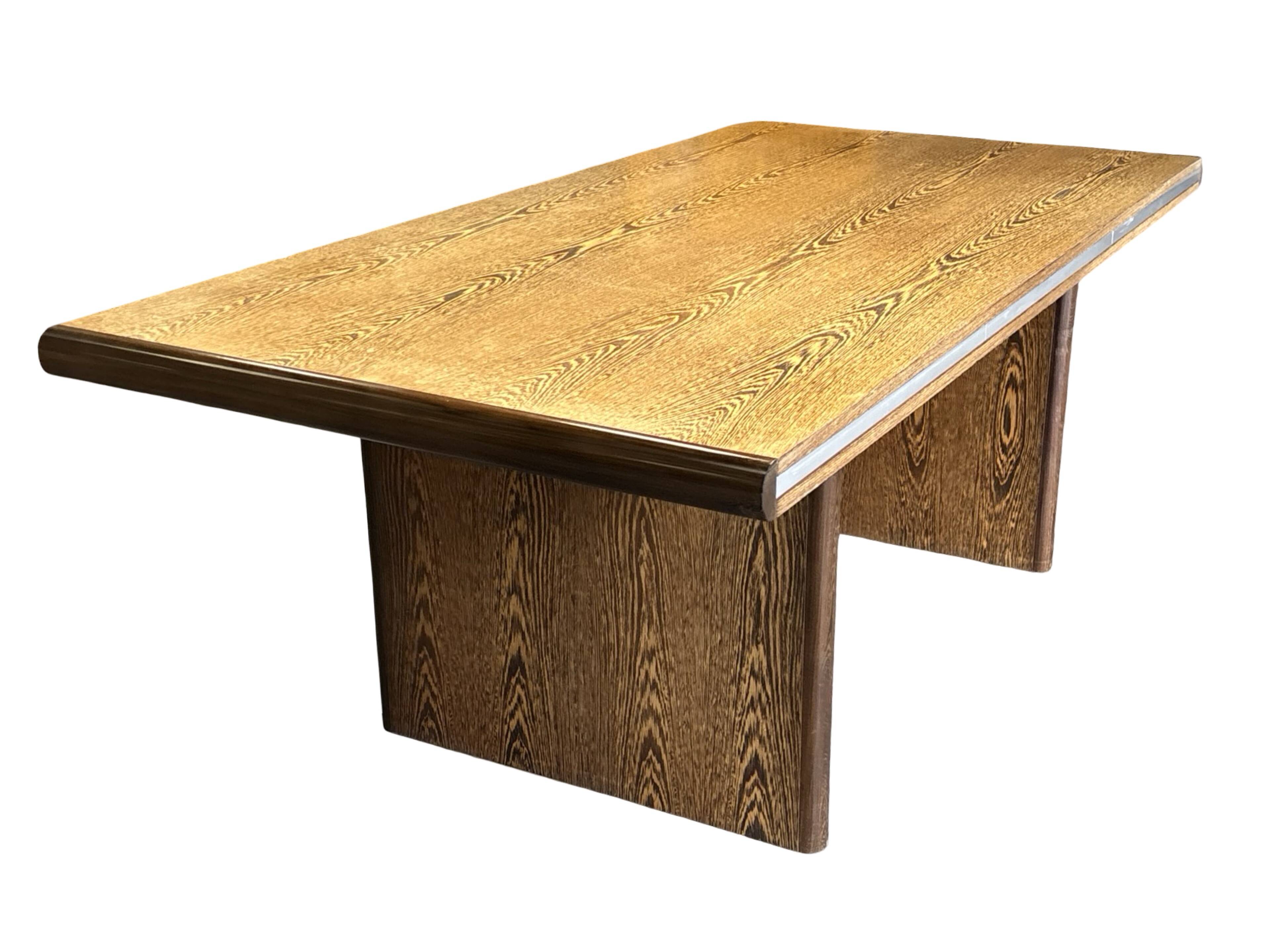 Vintage executive desk - large desk wenge 70s design