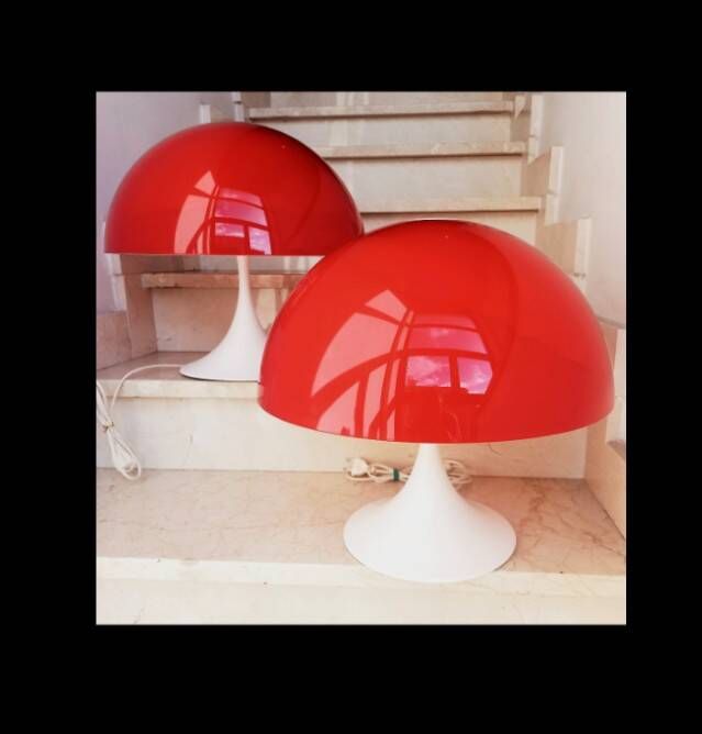 Two Miguel Milá lamps