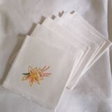 Pure linen hand embroidered daffodil tablecloth