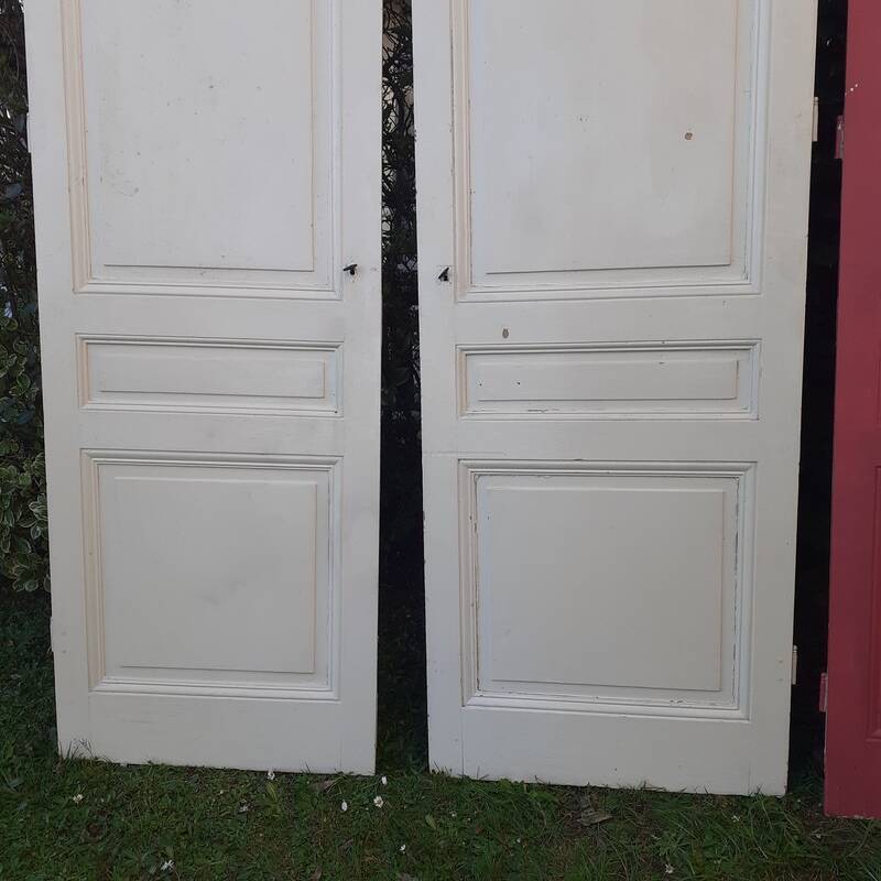 3 large old Haussmann-style wardrobe doors 19th century H260cm