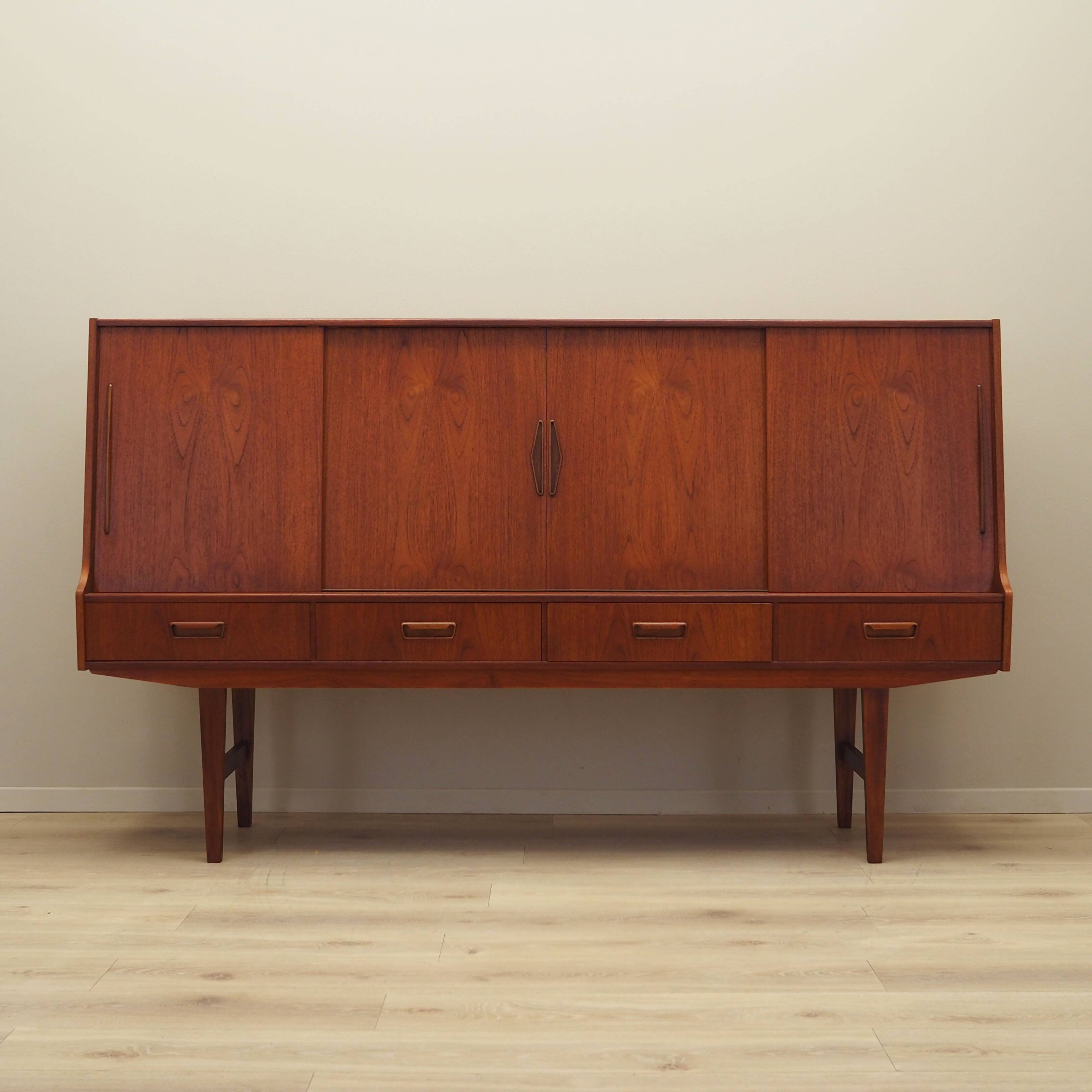 Teak highboard, Danish design, 1960s, production: Denmark