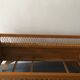 Bed in wood and rattan
