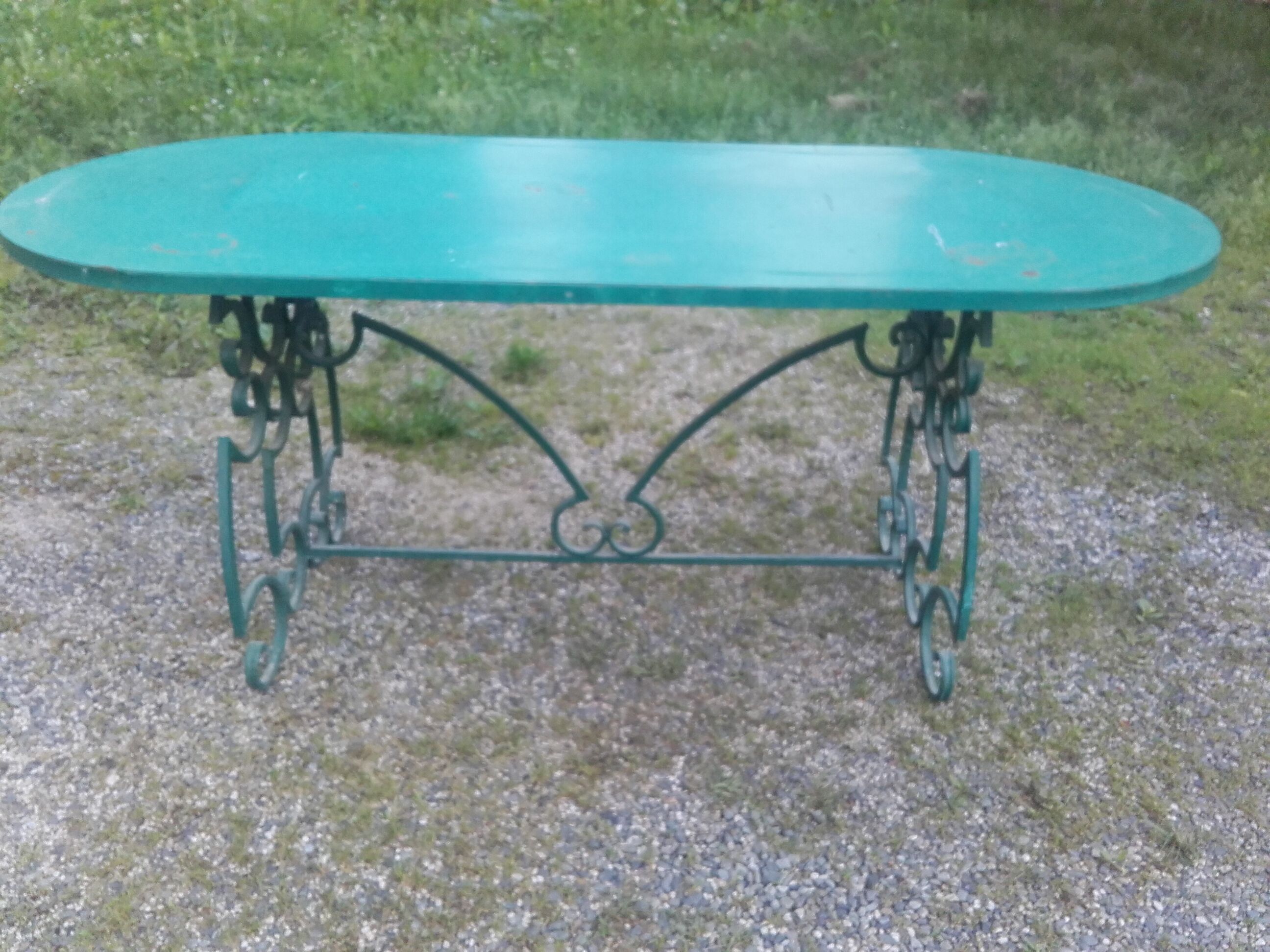 Garden table in wrought iron