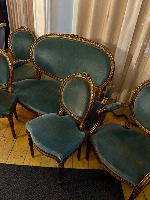 Salon of 5 pieces in Louis XVI style
