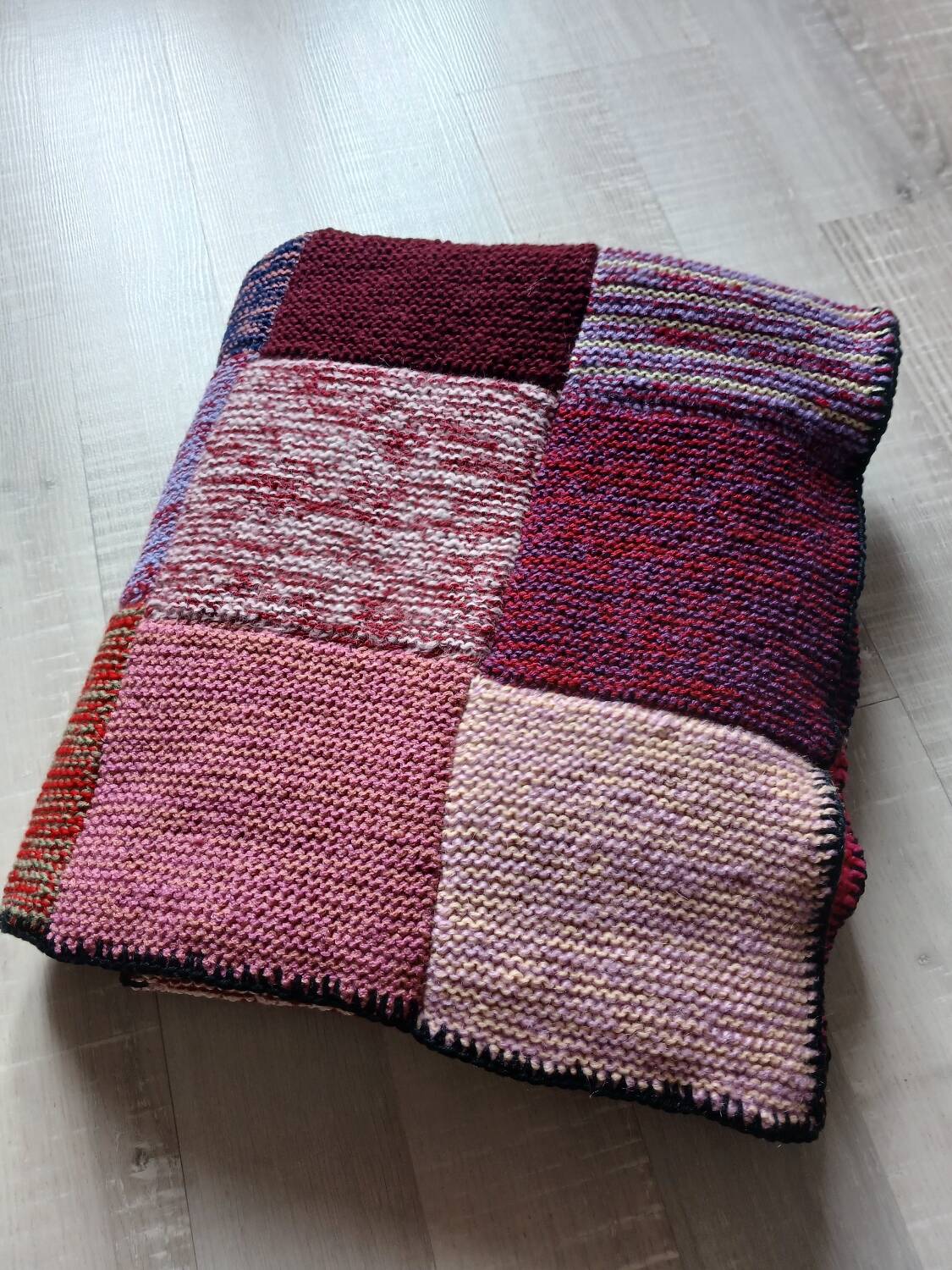 Patchwork wool blanket
