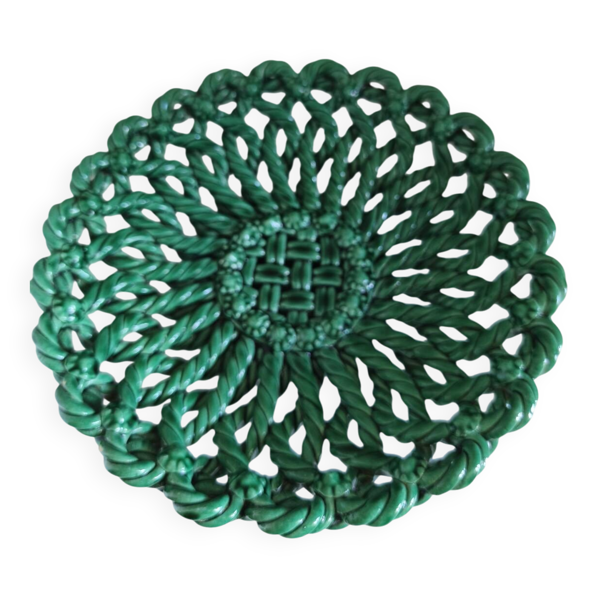 Woven ceramic basket Vallauris