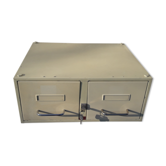 Furniture 2 drawers industrial metal loft 70s brand EMCE with key