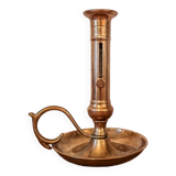 Cellar rat candle holder with brass pusher