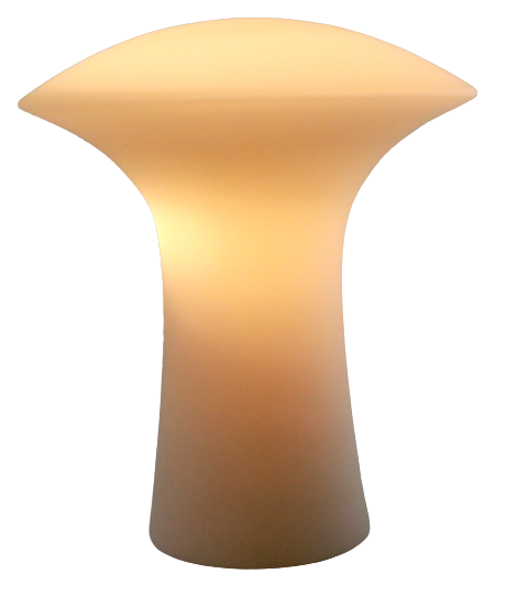 Milk glass mushroom lamp